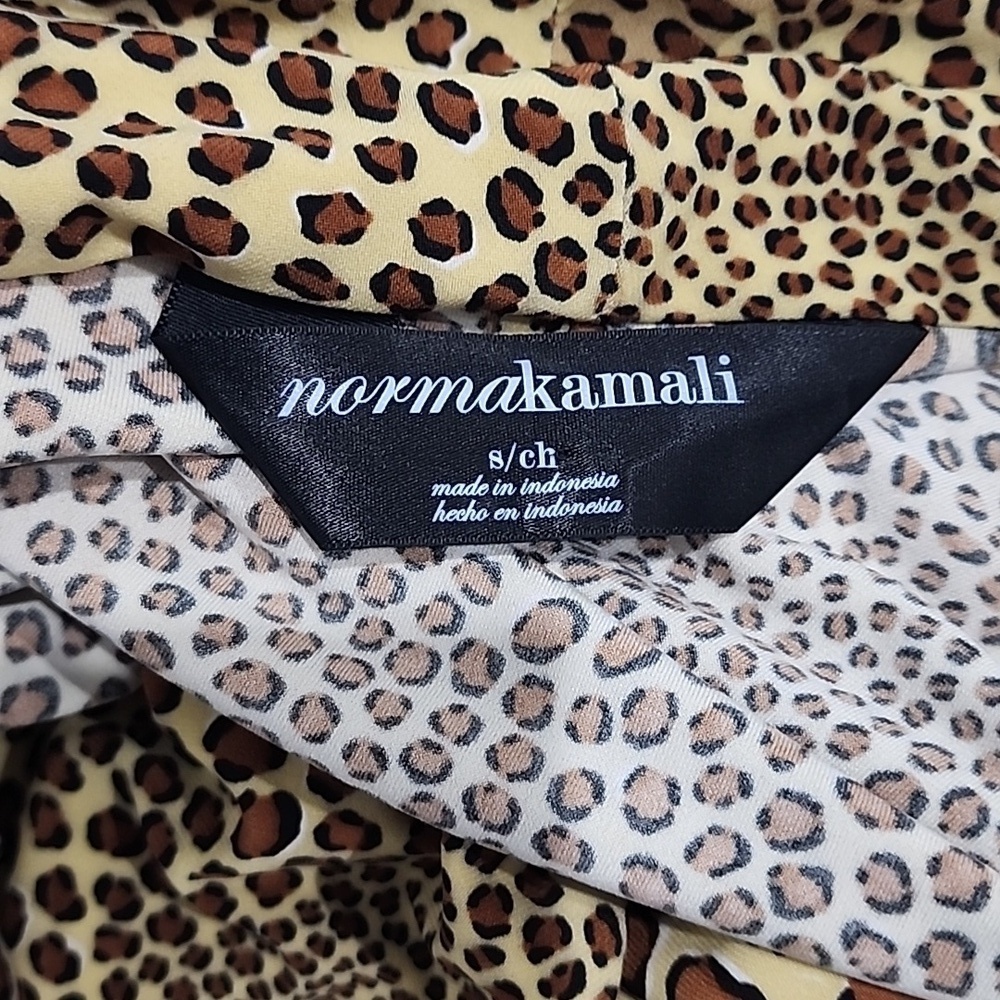 Norma Kamali Leopard Faux Wrap Dress - Picture 9 of 10